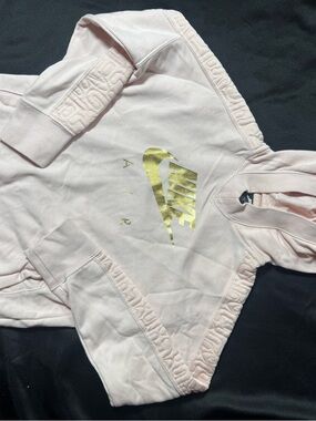 Nike Light Pink Pullover Hoodie with Silver Swoosh Tag